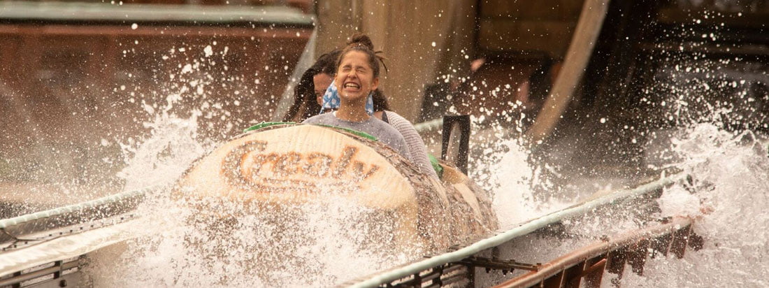 Girl On Water Pulling Face