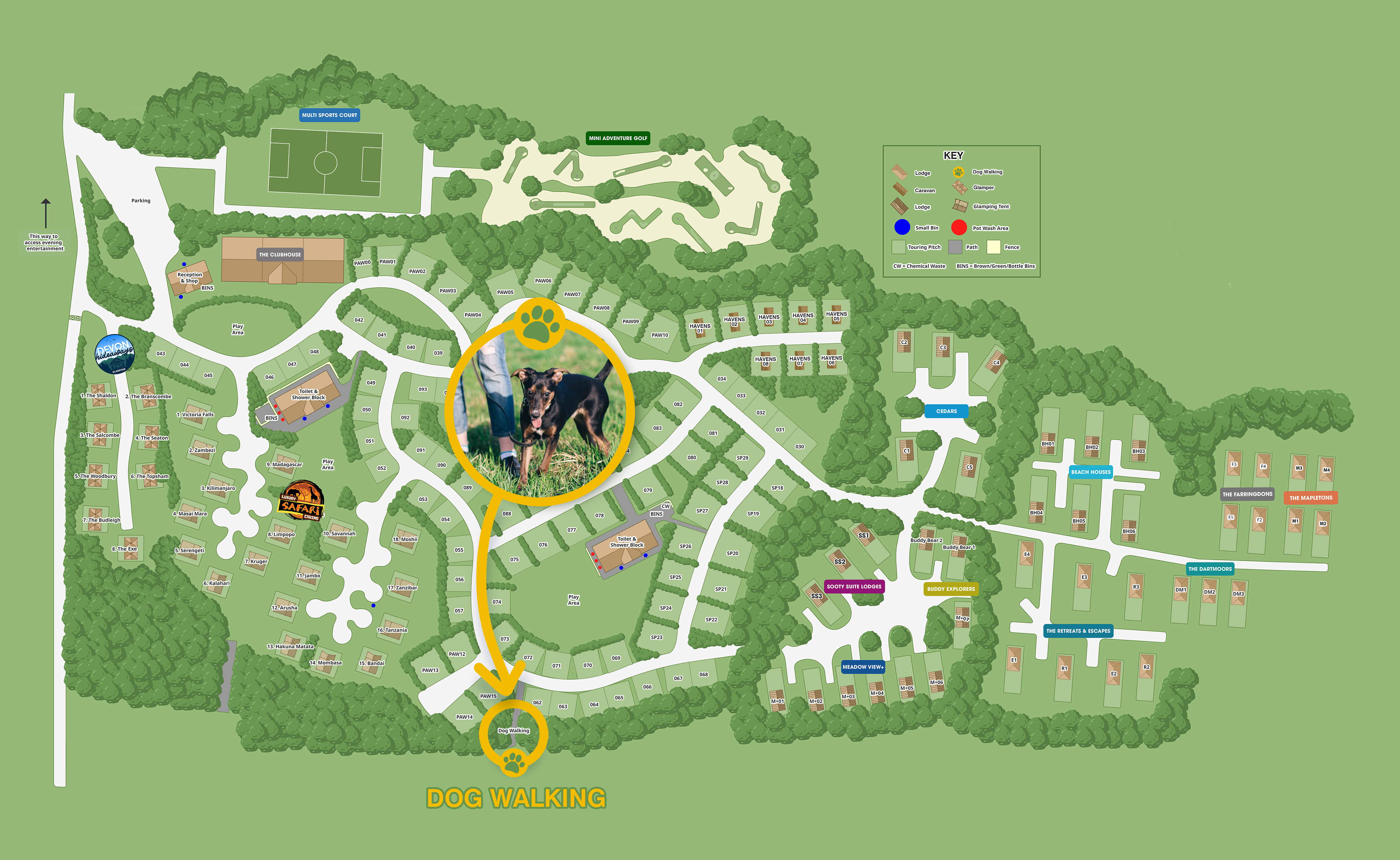 Resort Map Dog Walking