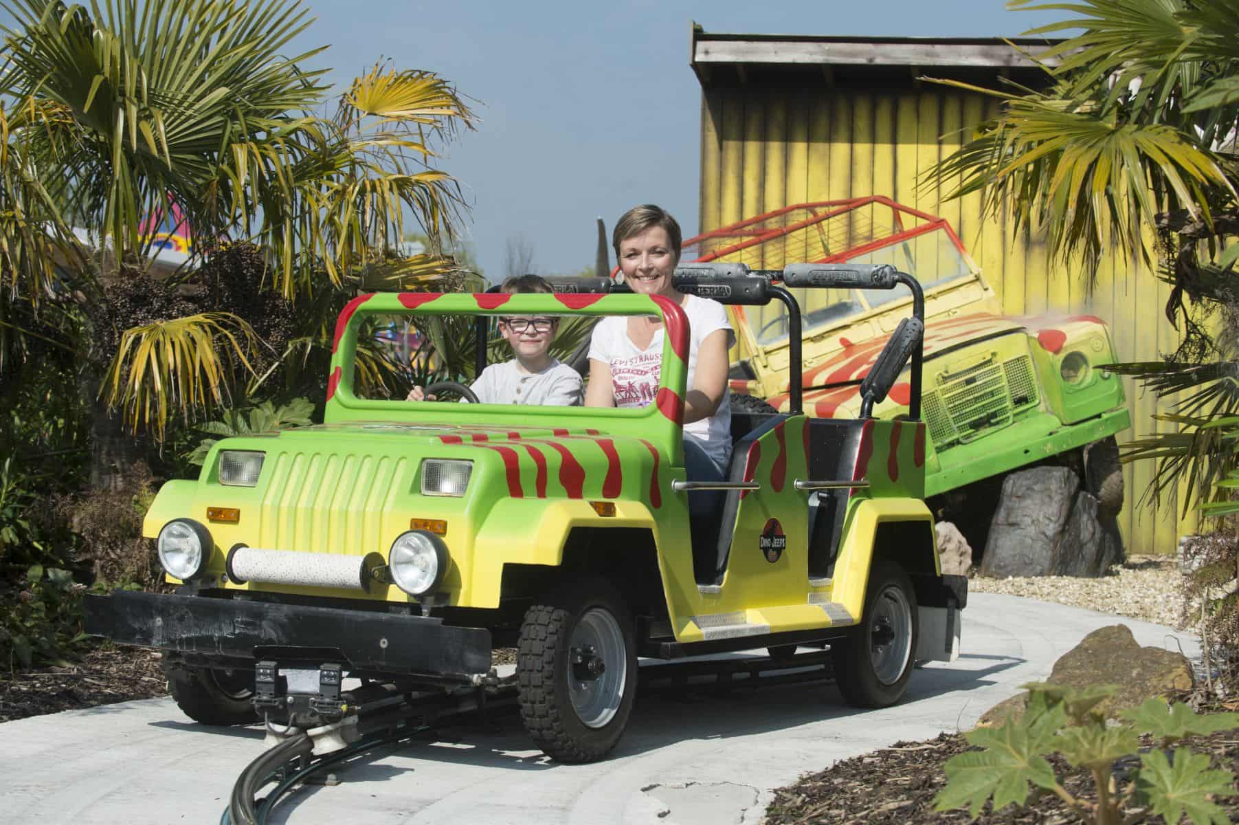 Mum Son In Dino Jeep (1)(2)
