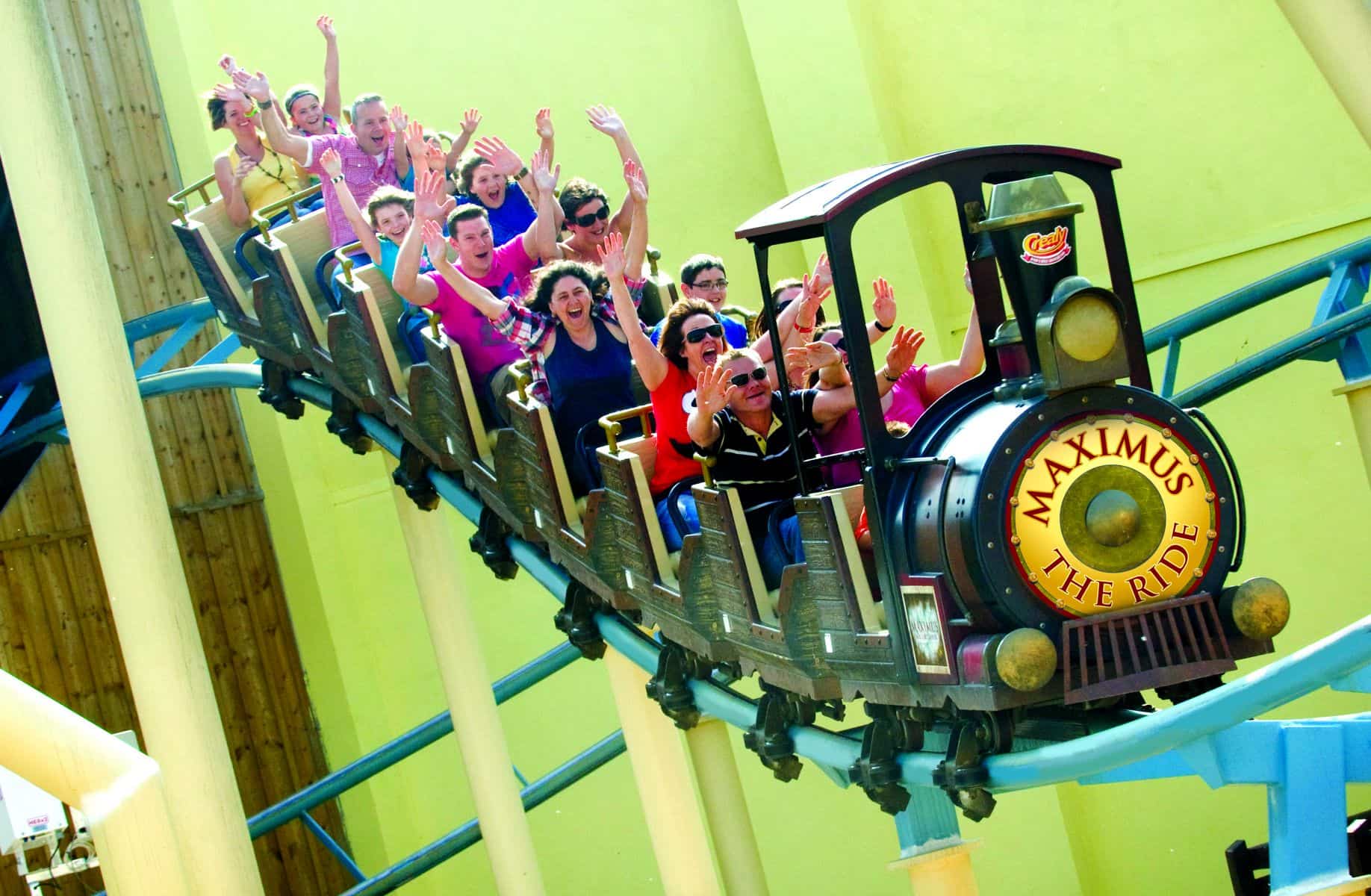 People On Rollercoaster